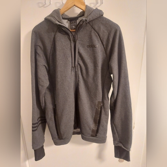 Adidas Men's Dark Gray Performance Jacket - Picture 2 of 7